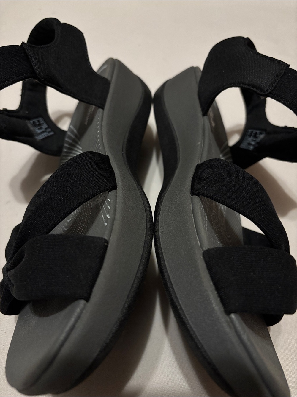 Clarks Cloudsteppers Arla Shore Womens Slingback Wedge Sandals Black Size 8 - Picture 2 of 5